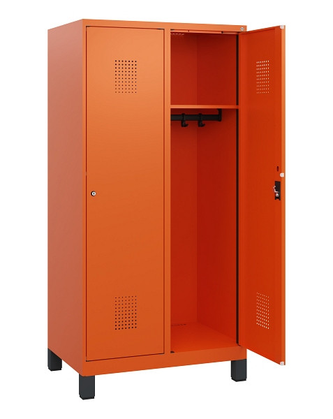 C+P Spind Evolo PLUS, Füße, 2 Abteile, 1630x800x500mm, 2004/2004, Zylinderschloss, 0490105-22 S10050
