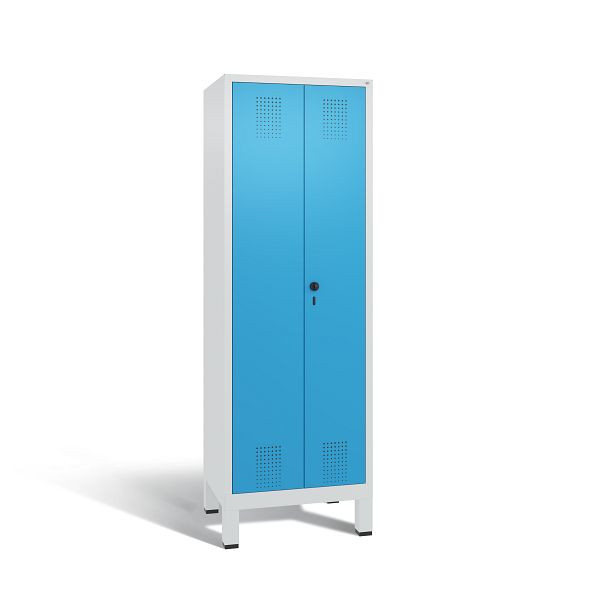 C+P Spind Evolo, 2 Abteile, H1850xB610xT500 mm, Lichtgrau/Lichtblau, 48212-20B S10199