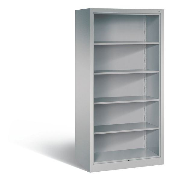 C+P Stahlregal mit Rückwand Acurado, H1950xB930xT600mm, Farbe: Weißaluminium, 5 OH, 9190-000 S10000