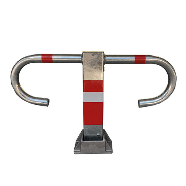 Stein HGS Parkbügel -BÜG-, aufgestellt und umgelegt abschließbar, mit Feuerwehrverschluss, inkl. 1 Dreikantschlüssel DIN 3222, 14286