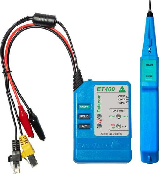 Kurth Electronic IT-Leitungssucher Kit, bestehend aus EasyTest und Probe, KE401, D140C
