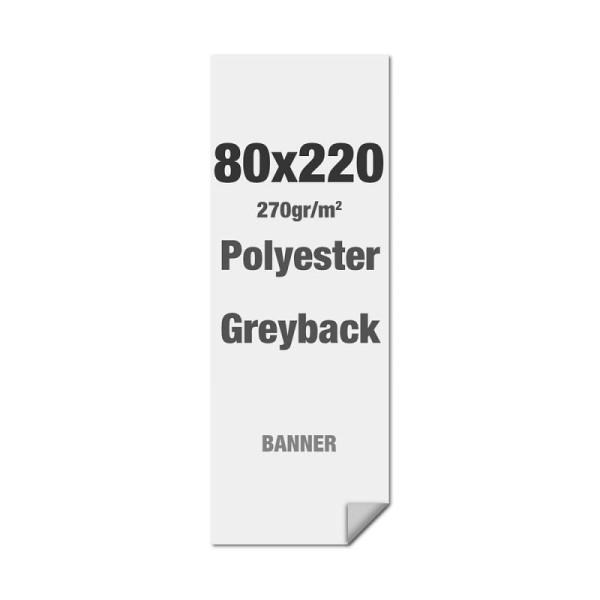 Showdown Displays Polyester-Greyback 270 g/m² 80 x 220 cm PVC-Frei, LPG80x220M270
