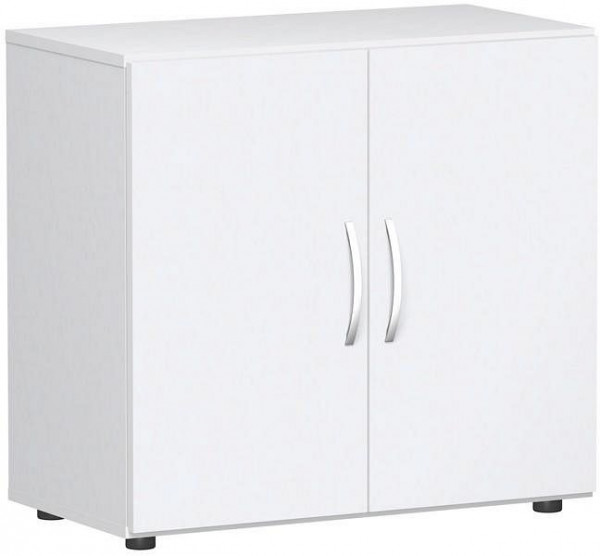geramöbel Flügeltürenschrank mit Standfüßen, inkl. Türdämpfer, nicht abschließbar, 800x420x752, Weiß/Weiß, S-382100-WW