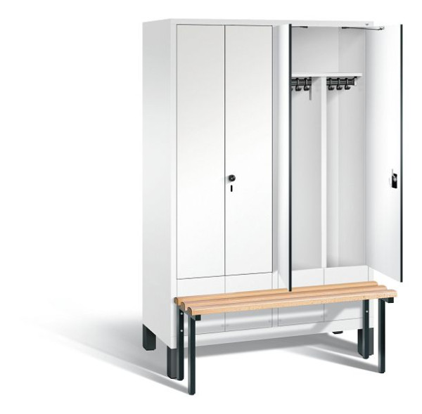 C+P Schwarz-Weiss-Spind Evolo, H1850xB1190xT815mm, Farbe: Verkehrsweiß / Dekor Weiß, 48032-40 S10117