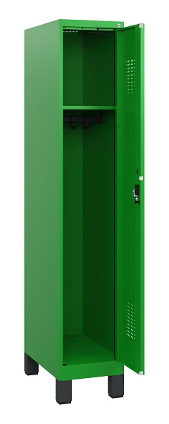 C+P Spind Evolo PLUS, Füße, 1 Abteil, 1630x300x500mm, 6037/6037, Zylinderschloss, 0490105-10 S10053