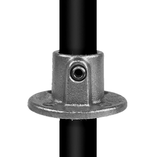 Stein HGS Fußplatte rund durchgehend, aus Temperguss, Rohr Ø 34 mm, VE: 10 Stück, 62518.0003