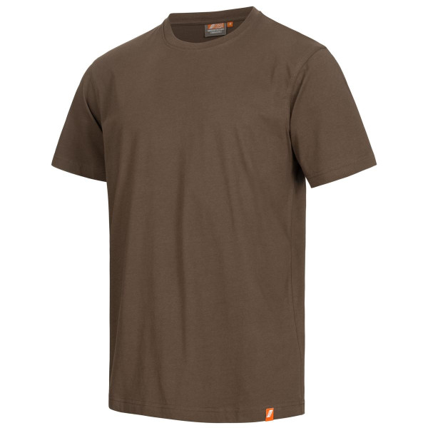 NITRAS MOTION TEX LIGHT, T-Shirt, vorgewaschen, Rundhals, Nackenband, 100% Baumwolle, 160 g/qm, Größe: XS, Farbe: braun, VE: 20 Stück, 7005-5000-XS