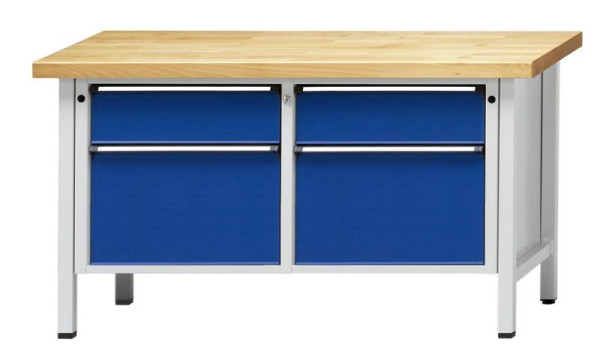 ANKE Werkbänke Kastenwerkbank, Modell 205 V, 1500 x 700 x 890 mm, RAL 7035/5010, BMP 40 mm, 302.333