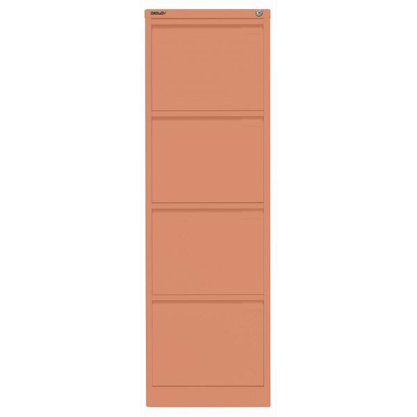 Bisley Hängeregistraturschrank, einbahnig, 4 HR-Schubladen, 658 coral, 3643658