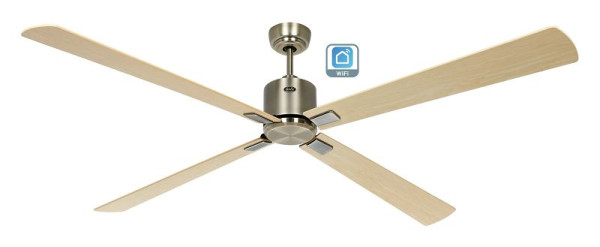 CasaFan Deckenventilator Eco Neo III 180 Messing antik-Ahorn/Buche WiFi, 944425W
