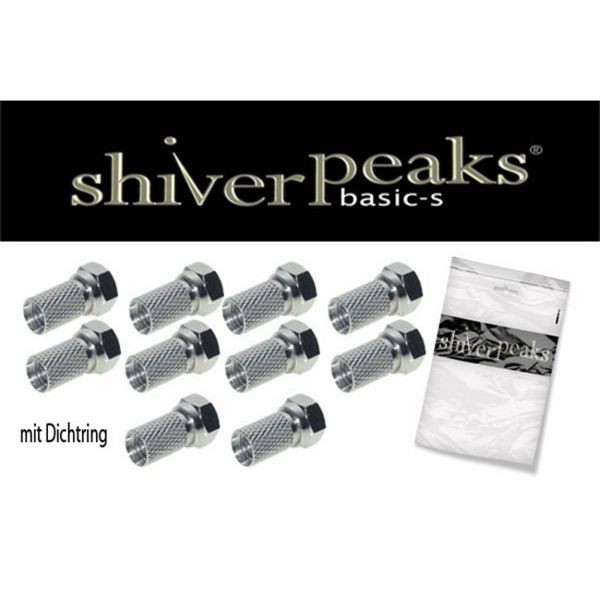 shiverpeaks BASIC-S, F-Stecker 6,7, mit Dichtungsring, mit großer Mutter, VE: 10 Stück, BS85009-R10