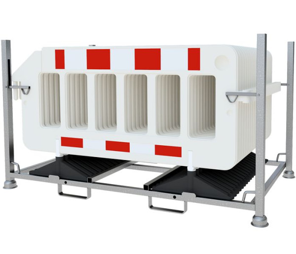 Schake Absperrgitter SET bestehend aus: 1x Lager- und Transporttraverse, 20x Absperrgitter aus Kunststoff, 33320KDRF-SET