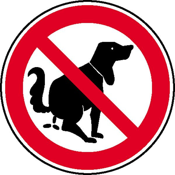 SafetyMarking Verbotsschild, Hier kein Hundeklo, Ø 20 cm, Folie, selbstklebend, 21.1005
