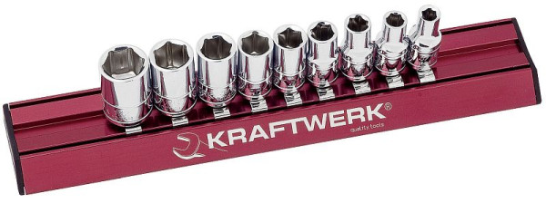 Kraftwerk 9-tlg Steckschlüssel-Satz Zollmaße MAGALU 1/4", 100599