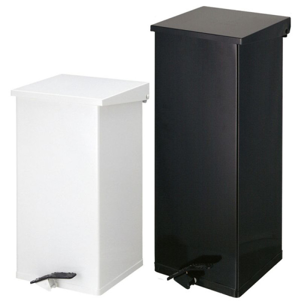 Stein HGS Abfallbehälter -Carro-Kick-, mit Pedal, 110 Liter / schwarz, 800 x 390 x 390 mm, 17393