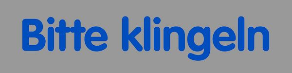 Schilder Klar Bitte klingeln, 160x40x1 mm Kunststoff, 45048/72