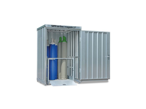 SÄBU SAFE Gasmagazin 125 LIF, verzinkt, montiert, ohne Boden, 1.420 x 1.490 x 2.250 mm, F11754