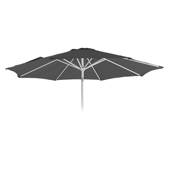 Mendler Ersatz-Bezug für Sonnenschirm N19, Sonnenschirmbezug Ersatzbezug, Ø 3m Stoff/Textil 5kg, anthrazit, 81628