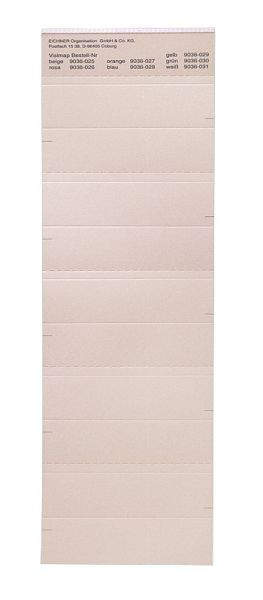 Eichner Beschriftungsschild für die Serie VISIMAP, Beige, VE: 250 Stück, 9036-00025