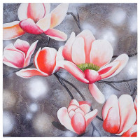 Produktbild von Mendler Ölgemälde Blumenzweig, 100% handgemaltes Wandbild Gemälde XL, 90x90cm, 51404 Mendler Ölgemälde Blumenzweig, 100% handgemaltes Wandbild Gemälde XL, 90x90cm, 51404