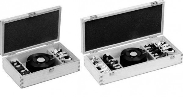 Edessö Messerkopfsatz in Holzkiste 40x4, MK1 + 6 Paar M+A 1-6, 1510MKS1