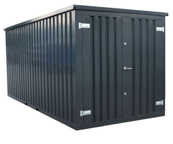 LagerContainerXXL 3 Meter Lagercontainer RAL7021 mit Doppeltür, A8281