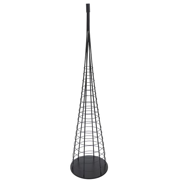 Mendler Deko-Baum HWC-O91, Weihnachtsbaum Schmuckbaum Weihnachtsdeko Christbaum zum Beschmücken, Metall 160cm, schwarz, 139472