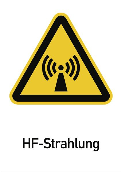 Moedel HF-Strahlung ISO 7010, Kombischild, Folie, 131x185 mm, 99004