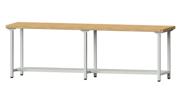 ANKE Werkbänke Arbeitstisch, Modell 91, 2800 x 700 x 900 mm, RAL 7035, BMP 50 mm, 400.451