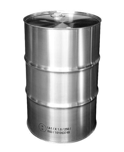 DENIOS Edelstahl-Spundfass, 216,5 Liter, Materialstärke: 1 mm, 269238
