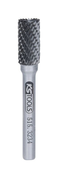KS Tools HM Zylinder-Frässtift Form A mit Stirnverzahnung, 10mm, 515.3234