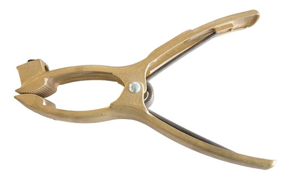 ELMAG Auftau Masseklemme 'Doc 2' (400 A, 60 % ED), 'Messing' Max. Klemmenöffnung: 70 mm, min. Klemmung: Ø 17mm Max. Kabelquerschnitt: 50mm², 57332
