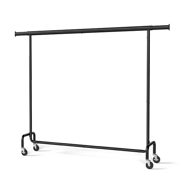 SONGMICS Kleiderregal, Schwarz, (160-200)x45x163 cm, HSR176B01