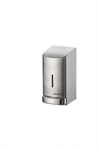Air Wolf Seifenspender, Serie Alpha, H x B x T: 208 x 102 x 124 mm, Edelstahl gebürstet, 20-692