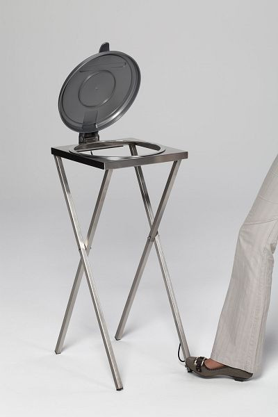 VAR Scherenständer mit Fußpedal, Deckel silber, 3637, 4030695036370