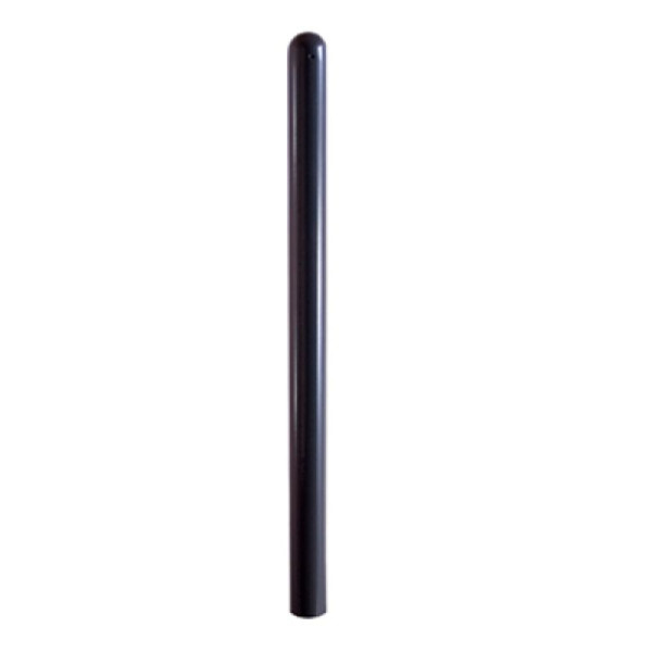 Stein HGS Stilpoller Ø 89 mm mit Halbkugelkopf, mit Dreikantverschluss, DIN 3223/Schließung unten, gelb mit schwarzen Streifen, 3 Ösen (90°), 487fbsonder-gs-3