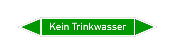 Schilder Klar Rohrleitungskennzeichen Kein Trinkwasser, 100x15 mm Folie selbstklebend, 101440/60
