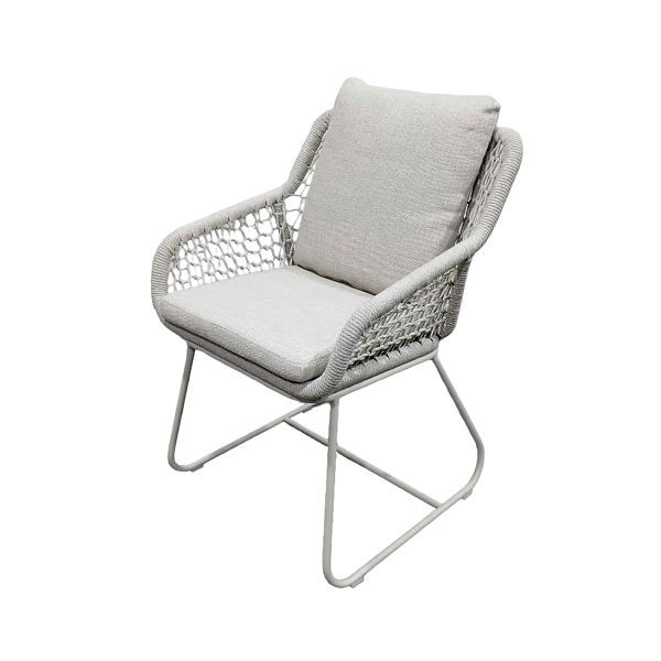 BEST Ravello Dinning Sessel Gartenstuhl mit Armlehnen Sand 58 x 63 x 78 cm, 521696