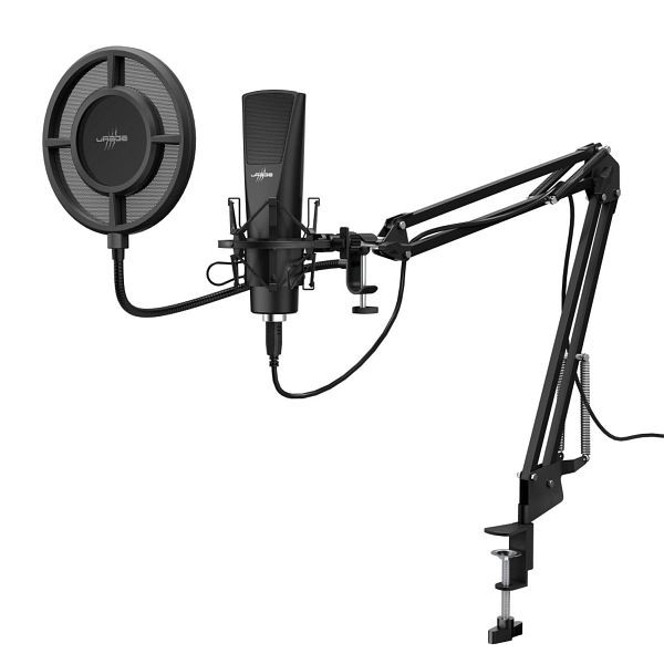 uRage Streaming-Mikrofon "Stream 800 HD Studio" Gaming (USB-Mikrofon, Audio-Aufnahmen, Flexibler Dual-Screen-Popfilter, Music-Recording), 186020