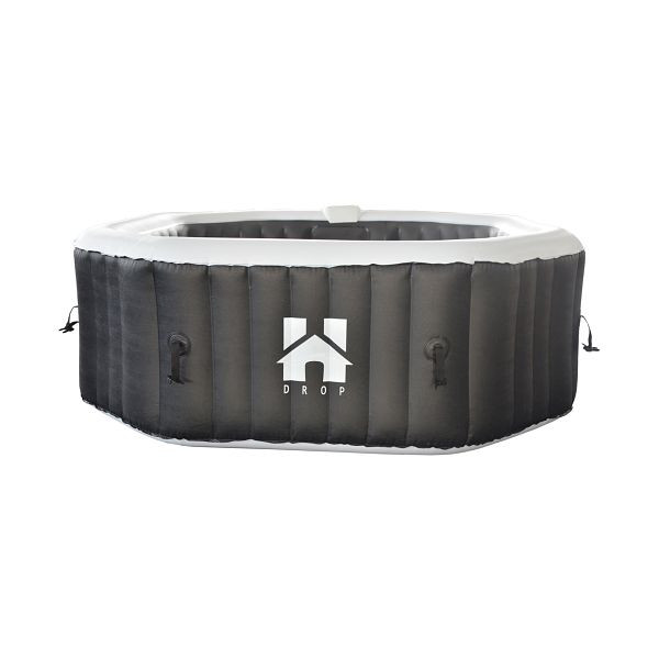 HOME DELUXE Outdoor Whirlpool DROP inklusive Kissen, Getränkehalter und Sonnendach, 51787