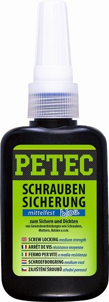 Petec Schraubensicherung Mittelfest, 50g VE: 10 Stück, 91050