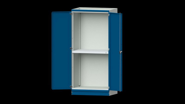 ANKE Werkbänke Basisschrank modulares Schranksystem, Modell 102, 1015 x 720 x 2200 mm, Leergehäuse mit Türen, RAL 7035/5010, 631.205