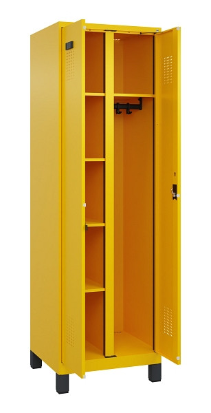 C+P Wäsche-/Garderobenspind Evolo PLUS, mit Füßen, 2 Abteile, 1950x600x500mm, 1, Zylinderschloss, 049610-20 S10049