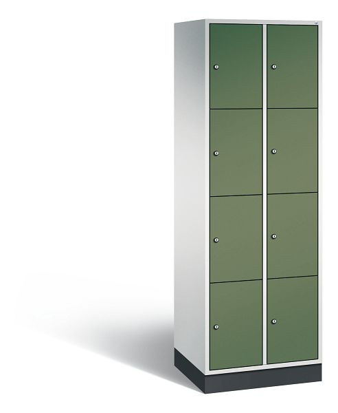 C+P Schließfachschrank Intro, 8 Fächer, H1950xB620xT490 mm, Grau/Resedagrün, 8470-201 S10020