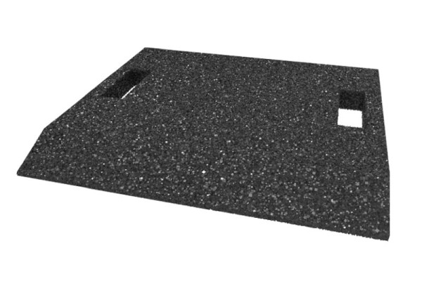 Busching Gummi Auffahrtsrampe uni H40xB500xL500mm, geeignet für 2-Säulenhebebühnen, 100883