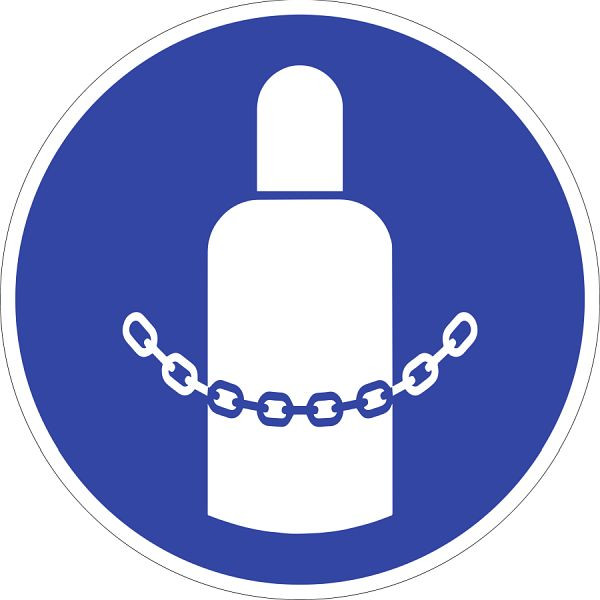 Moedel Gasflaschen sichern ISO 7010, Kunststoff, Ø 200 mm, 95508