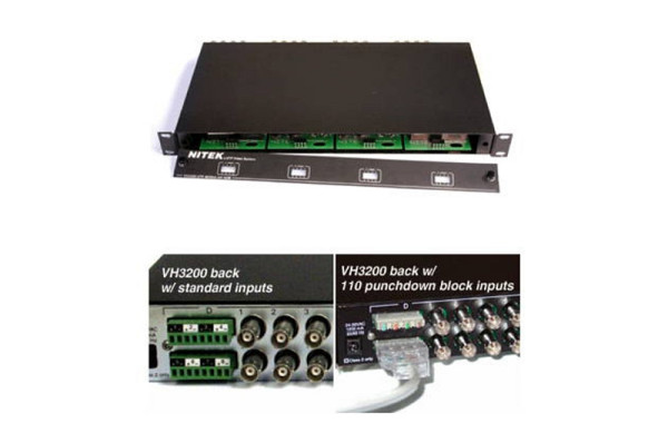 Nitek 19" Rack Mount Chassis, 32 Port, Video Hub, 24VAC, 1HE, VH3200