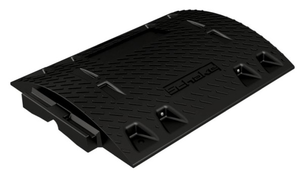 Schake Bodenschwelle Mittelstück Höhe: 60 mm, Reflektorlinsen, Überfahrlänge: 400 mm, Breite: 500 mm, Farbe: schwarz, Art: Recycling Material, 3392-60