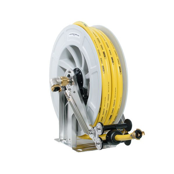 Ebinger Schlauchaufroller OSK 500 mit ABS-Kunststoffgehäuse, Rahmen und Achse in Edelstahl, Medium: Kaltwasser, 15 m Schlauch, 1 IG Anschluss, 3.504.131