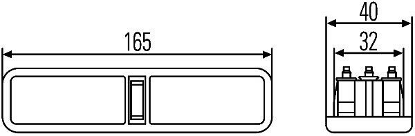 HELLA Innenraumleuchte - Halogen - 12/24V - K (10W) - Einbau - Lichtscheibenfarbe: glasklar - Innenraum, 2JA 996 038-001